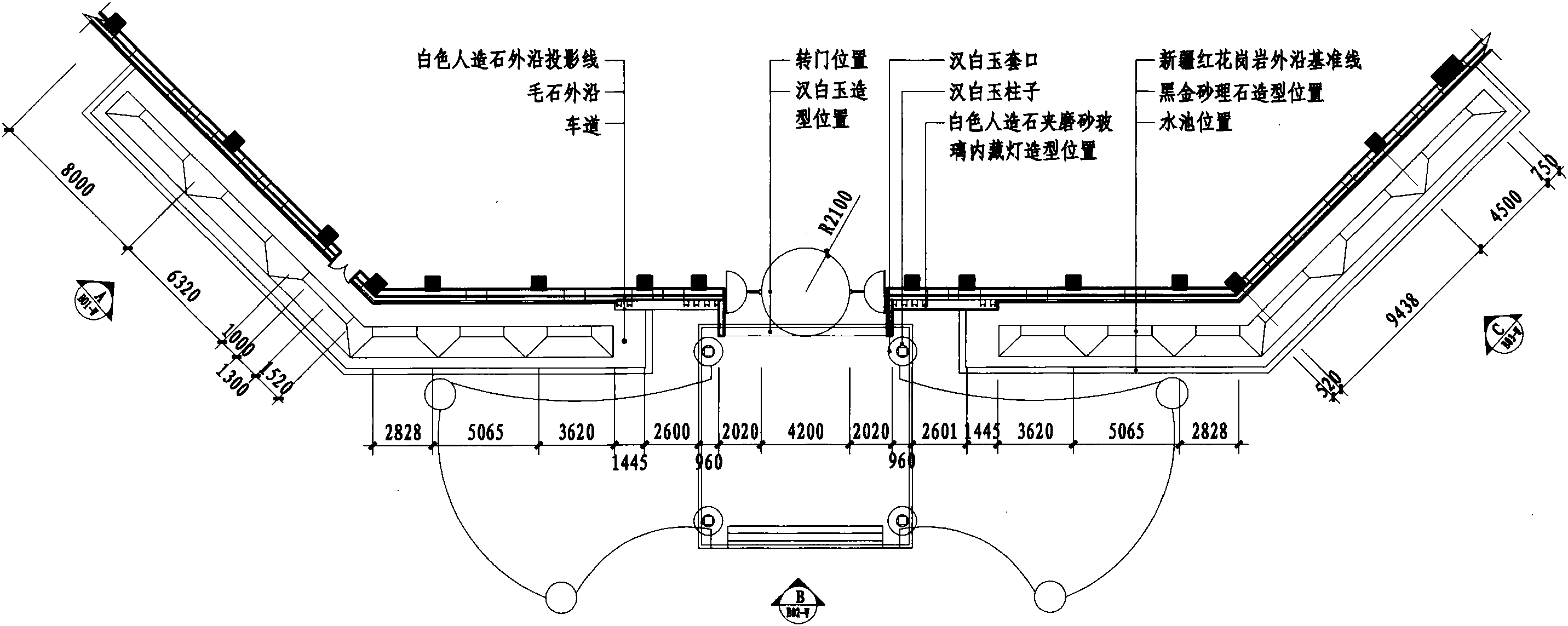 建筑外观平面图1:300